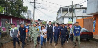 Gobernador Armenta responde de manera inmediata en zonas afectadas por lluvias y supervisa entrega de apoyos
