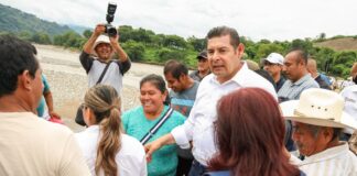 Gobierno federal y estatal, CONAGUA y CEASPUE trabajan en río Pantepec para prevenir futuras inundaciones