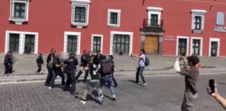 Gritos, golpes y jaloneos: así fue la marcha de la Generación Z en Puebla