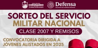 Celebrará Coronango Jornada de Salud y Sorteo del Servicio Militar Nacional