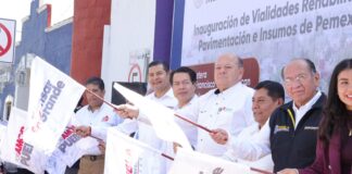 Por combate eficaz al huachicol, PEMEX aumenta donación de materiales para pavimentación en Puebla