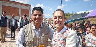 Sheinbaum, Armenta y Omar Muñoz, supervisan CBTIS 300