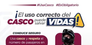 SSC de Cuautlancingo exhorta a motociclistas a usar casco para reducir muertes y lesiones