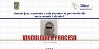 Vincula juez a proceso a Luis Brandon N. por homicidio en la colonia 2 de Abril