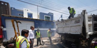 Supervisa Pepe Chedraui campaña de bacheo en San José Mayorazgo