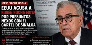 EEUU acusa a Rubén Rocha Moya por presuntos nexos con el Cártel de Sinaloa