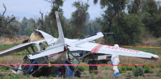 Desplome de avioneta deja tres muertos en Huejotzingo