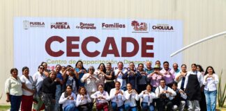 Con respaldo de Alejandro Armenta y Ceci Arellano, Tonantzin Fernández equipa centros educativos en San Pedro Cholula
