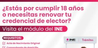Acerca Coronango servicios del INE a la población para trámite y renovación de credenciales de elector