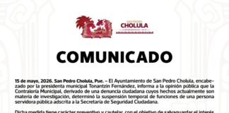 Suspenden a funcionario de SSC en Cholula