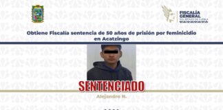 Obtiene Fiscalía sentencia de 50 años de prisión por feminicidio en Acatzingo
