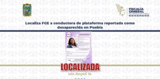 Localiza FGE a conductora de plataforma reportada como desaparecida en Puebla