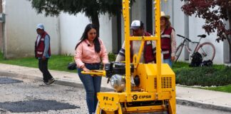 Tonantzin Fernández fortalece el programa de bacheo más intensivo en la historia de San Pedro Cholula