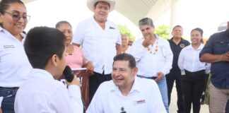 Recuperan Gobierno federal y estatal escuelas afectadas por lluvias en Pantepec