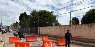 Iniciarán estudios técnicos en socavón de Coronango; cerrarán circulación en calle Zaragoza