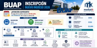 BUAP con reloj en trámite de inscripción; vence este 30 de julio