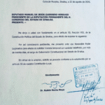 Rocha Moya recula y vuelve a pedir licencia en Sinaloa