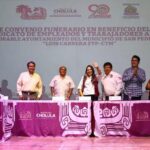 Tonantzin Fernández entrega despensas y mejora prestaciones al Sindicato “Luis Cabrera”