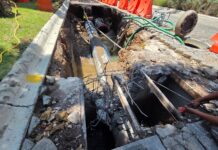 Agua de Puebla aprovecha reparación de fuga para adelantar interconexión de nueva línea en el sur de la ciudad