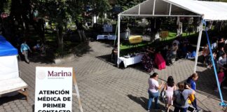 En Huauchinango, Gobierno del Estado, MARINA y DEFENSA brindan atenciones médicas y labor social