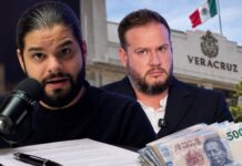 Polémica por pago de 864 mil pesos a Diego Ruzzarín y Farid Dieck en Veracruz