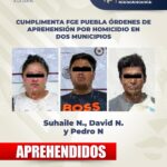 Cumplimenta FGE Puebla órdenes de aprehensión por homicidio en dos municipios