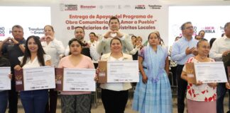 El pueblo organizado decide y transforma con obra comunitaria: Armenta