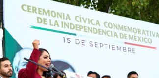 Encabeza Tonantzin Fernández ceremonia conmemorativa de la Independencia de México