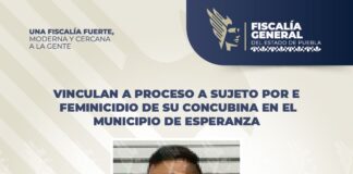 Vinculan a proceso a sujeto por el feminicidio de su concubina en el municipio de Esperanza