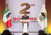 Coordinación y unidad, destaca Armando Aguirre en Segundo Informe de Gobierno