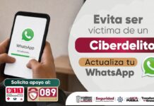 Promueve SSP medidas de protección para prevenir ciberdelitos mediante WhatsApp